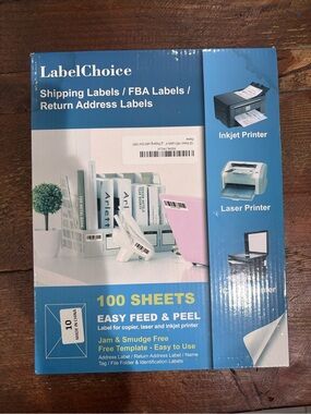 LabelChoice Shipping Labels/FBA Labels/Return Address Labels 99 Sheets 1.5x1.5